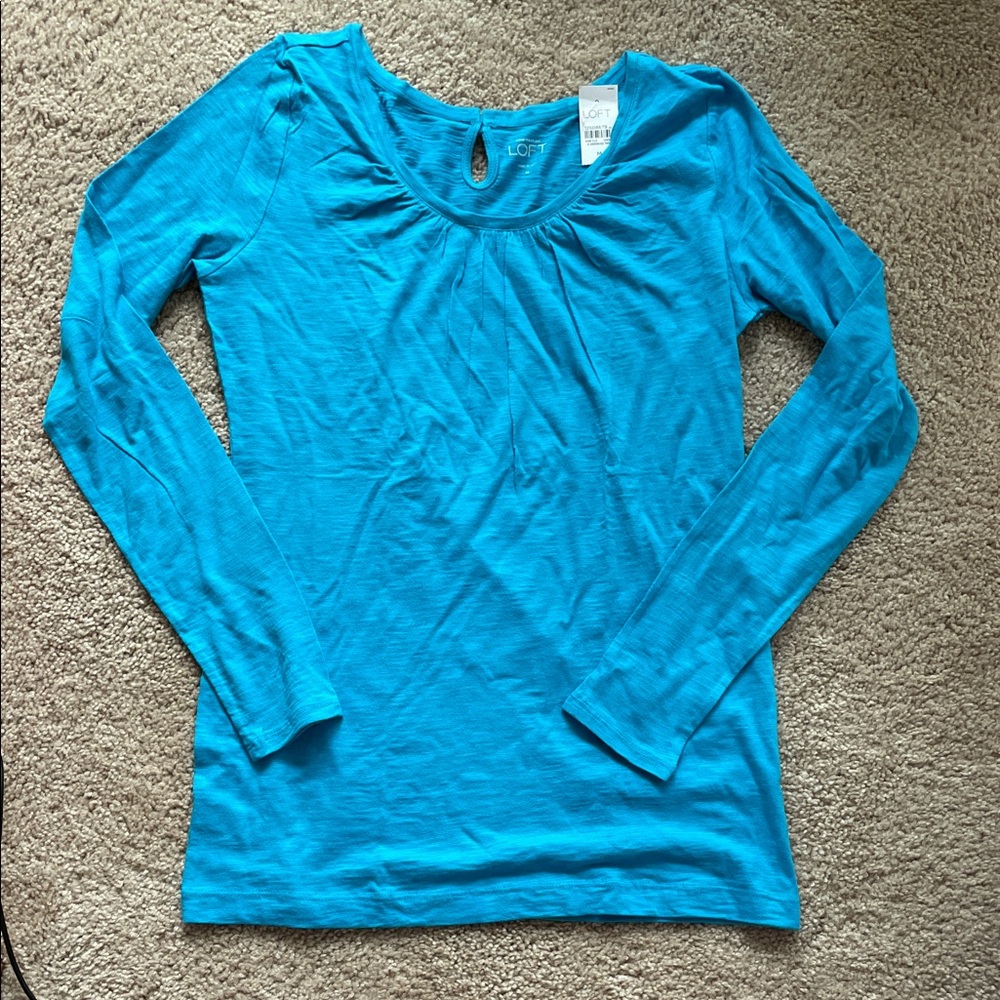 LOFT Women’s Vibrant Blue Long Sleeve Shirt